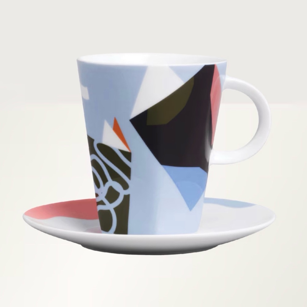 Nespresso Thrive Scholars  Cup and Saucer - Set of 2- NIB
